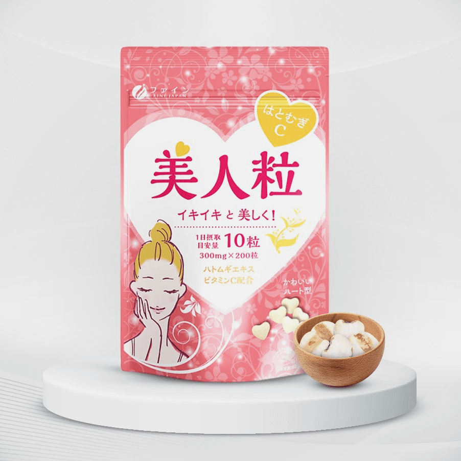 FINE JAPAN Brightening Tablets – Pearl Coix & Vitamin C – 200 Tablets