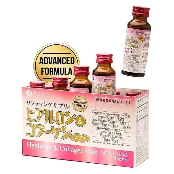 FINE JAPAN Hyaluron & Collagen Plus – Beauty Drink – 10 × 50 ml