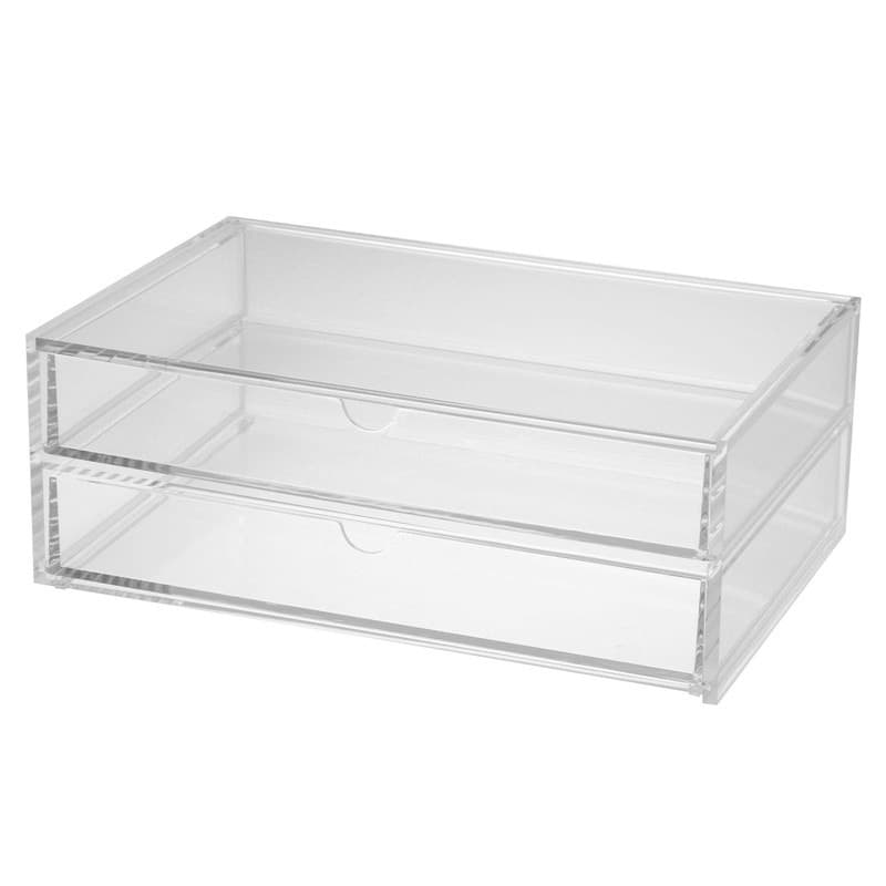 Muji Mica Storage Box with Lid Stackable Organizer 25.5x17x9.5cm