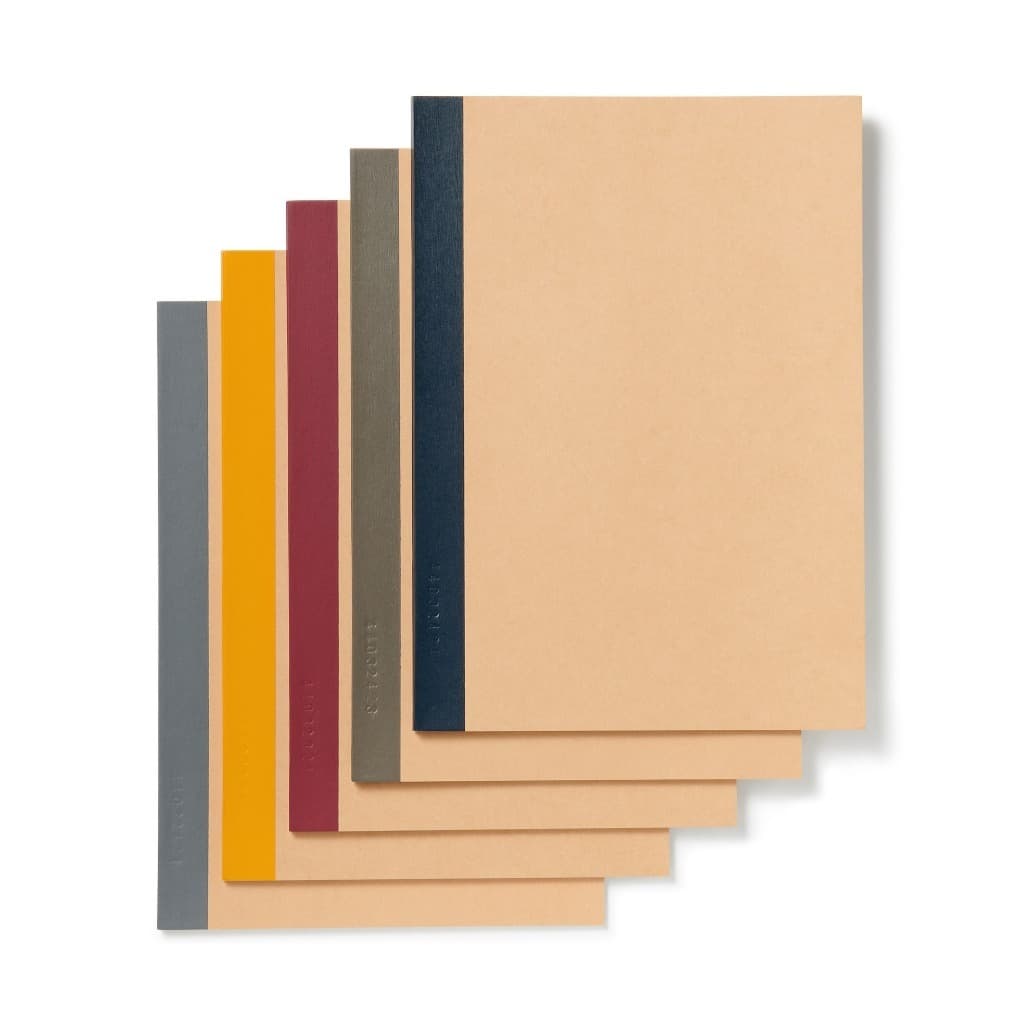 Muji Recycled Paper Notebook Set 5-Pack B5 Size 36 Sheets Each