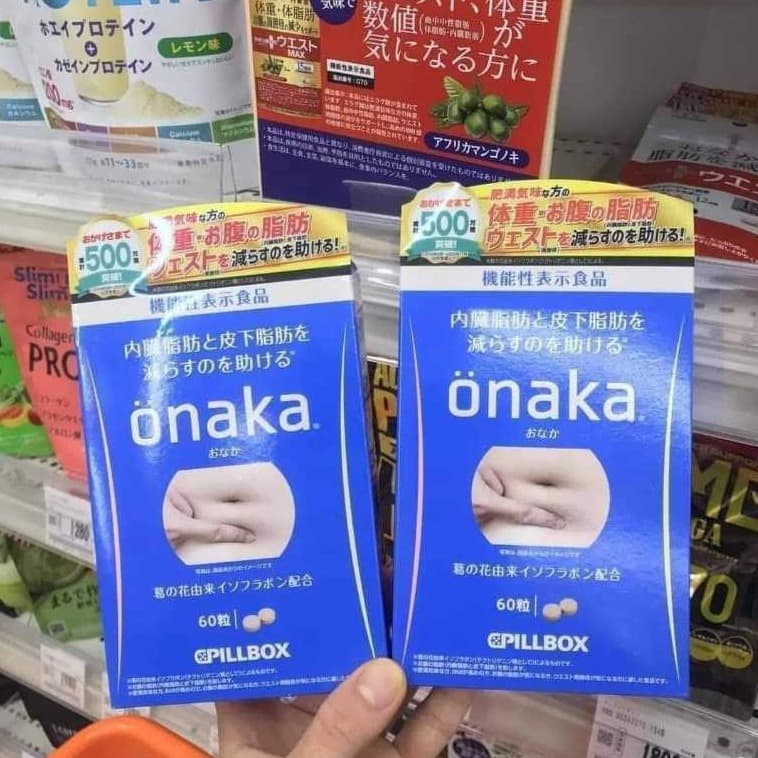 PILLBOX ONAKA Belly-Fat Support – Kudzu Flower Isoflavones – 60 Tablets – Made in Japan