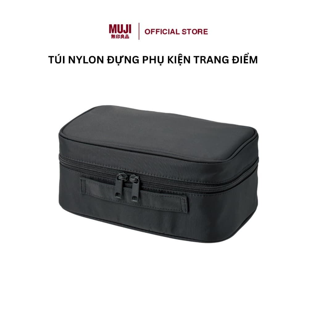 MUJI Nylon Makeup and Skincare Organizer Bag Set Multiple Sizes Portable